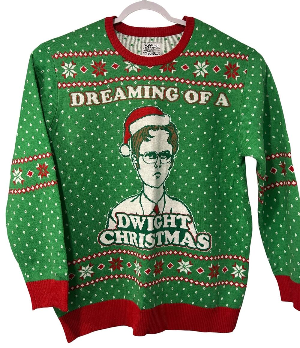 Tipsy Elves The Office Dwight Christmas Ugly Sweater Green XXL Holiday Party